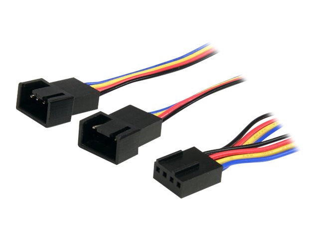 StarTech.com Y-Kabel für Lüfter 30cm - 4 Pin PWM Splitter Kabel - Strom Verteilerkabel - 1 x Molex Lüfter (Buchse)auf 2 x Molex (Stecker) - Netzsplitter für Lüfter - 4-polig PWM (W) zu 4-polig PWM (M)