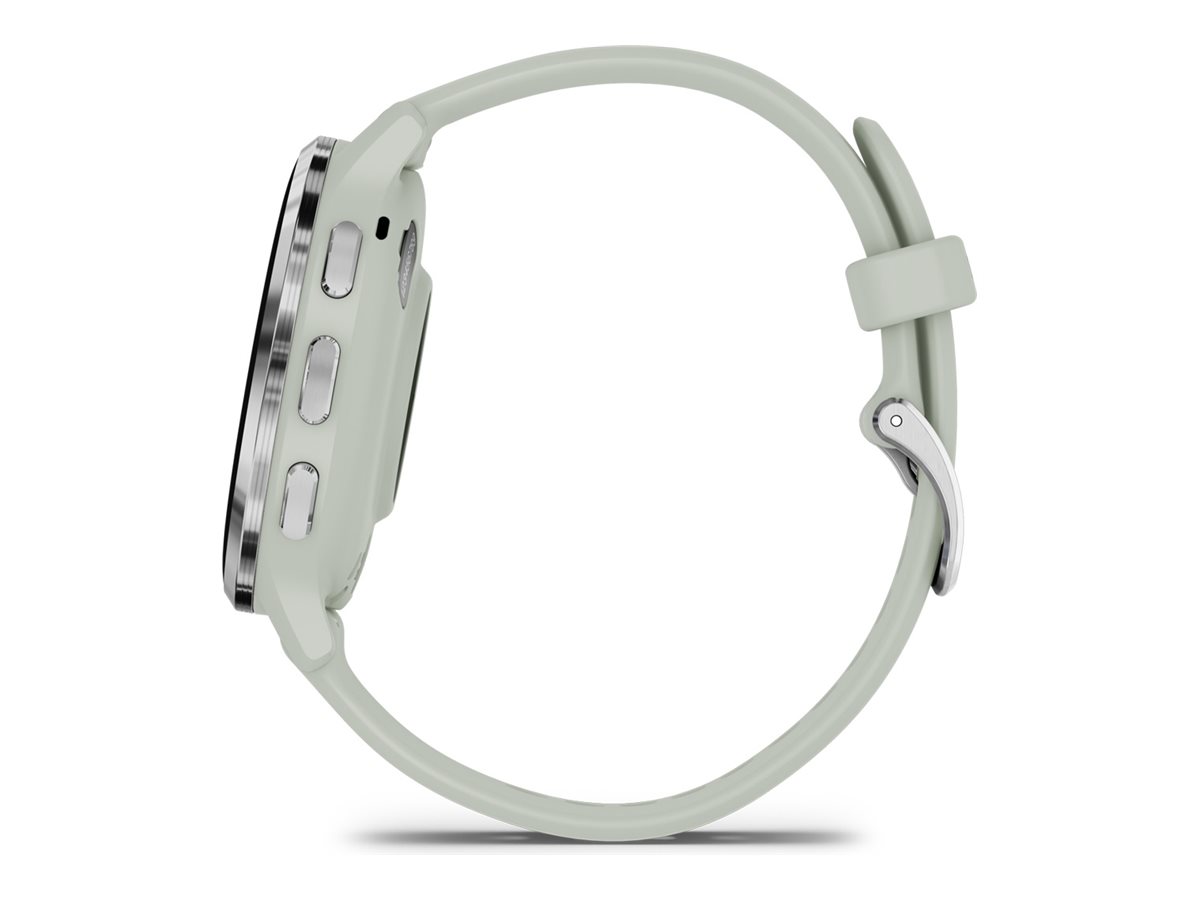 Garmin Venu 3S - 41 mm - Sage Gray - intelligente Uhr mit Band - Silikon - Handgelenkgröße: 110-175 mm - Anzeige 3.04 cm (1.2")8 GB - Bluetooth - Wi-Fi - ANT+ - 40 g
