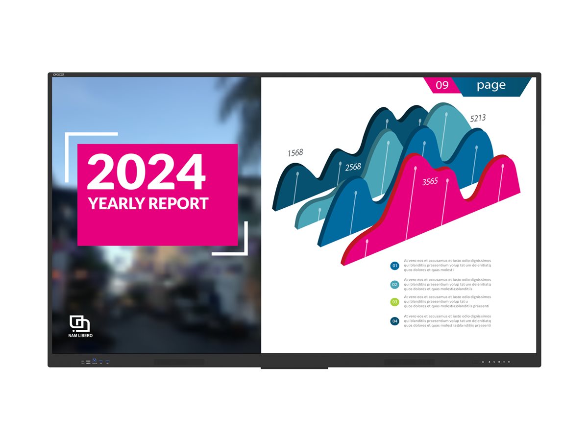 Avocor AVE-6550 - 165 cm (65") Diagonalklasse E-Series LCD-Display mit LED-Hintergrundbeleuchtung - interaktiv - mit Touchscreen (Multi-Touch)
