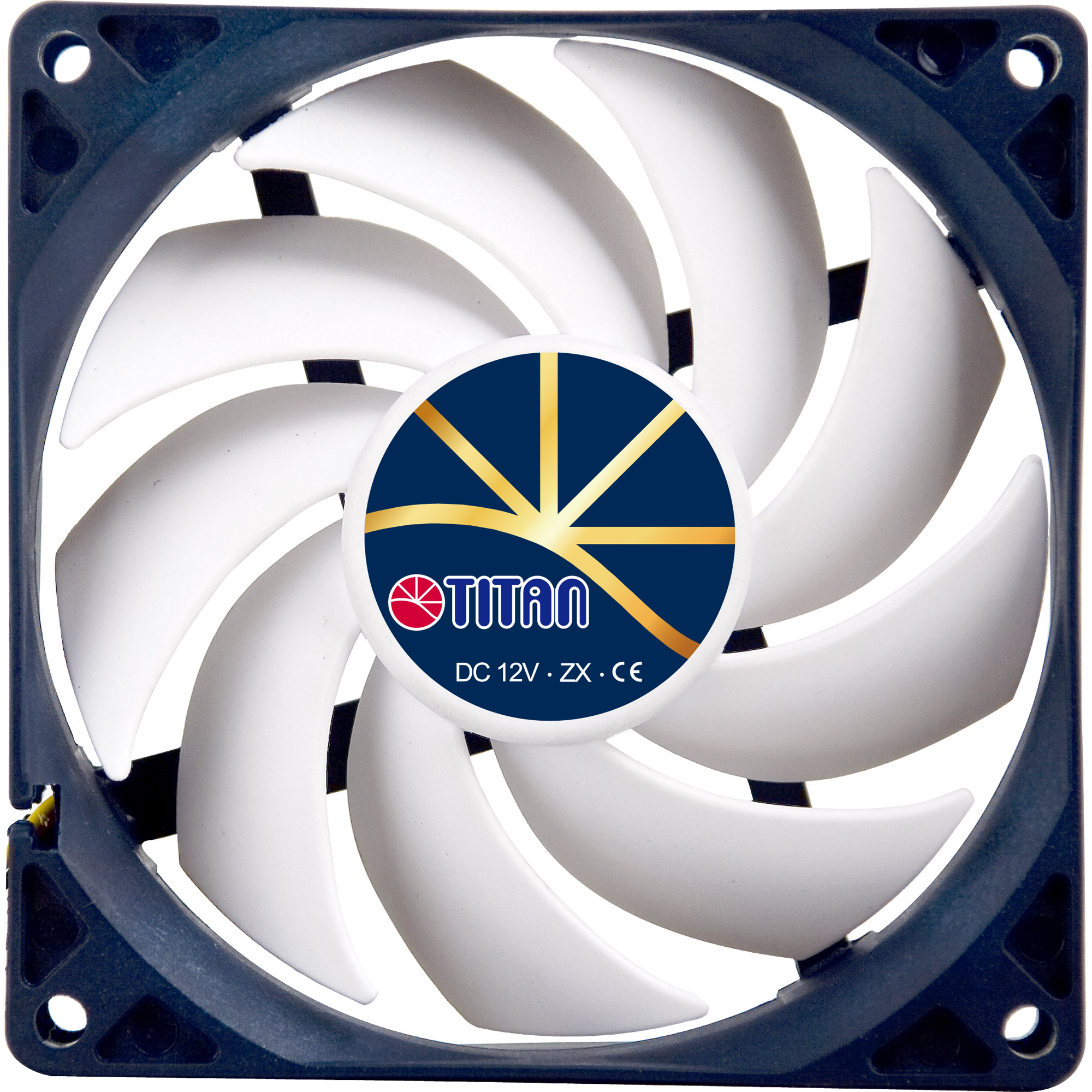 TITAN TFD-9225H12ZP/KE(RB), Ventilator, 9,2 cm, 270 RPM, 2700 RPM, Schwarz, WeißTFD-9225H12ZP/KE(RB) - 92 x 92 x 25 mm - 12 VDC - 2.88 W - 270 ~ 2700 RPM -