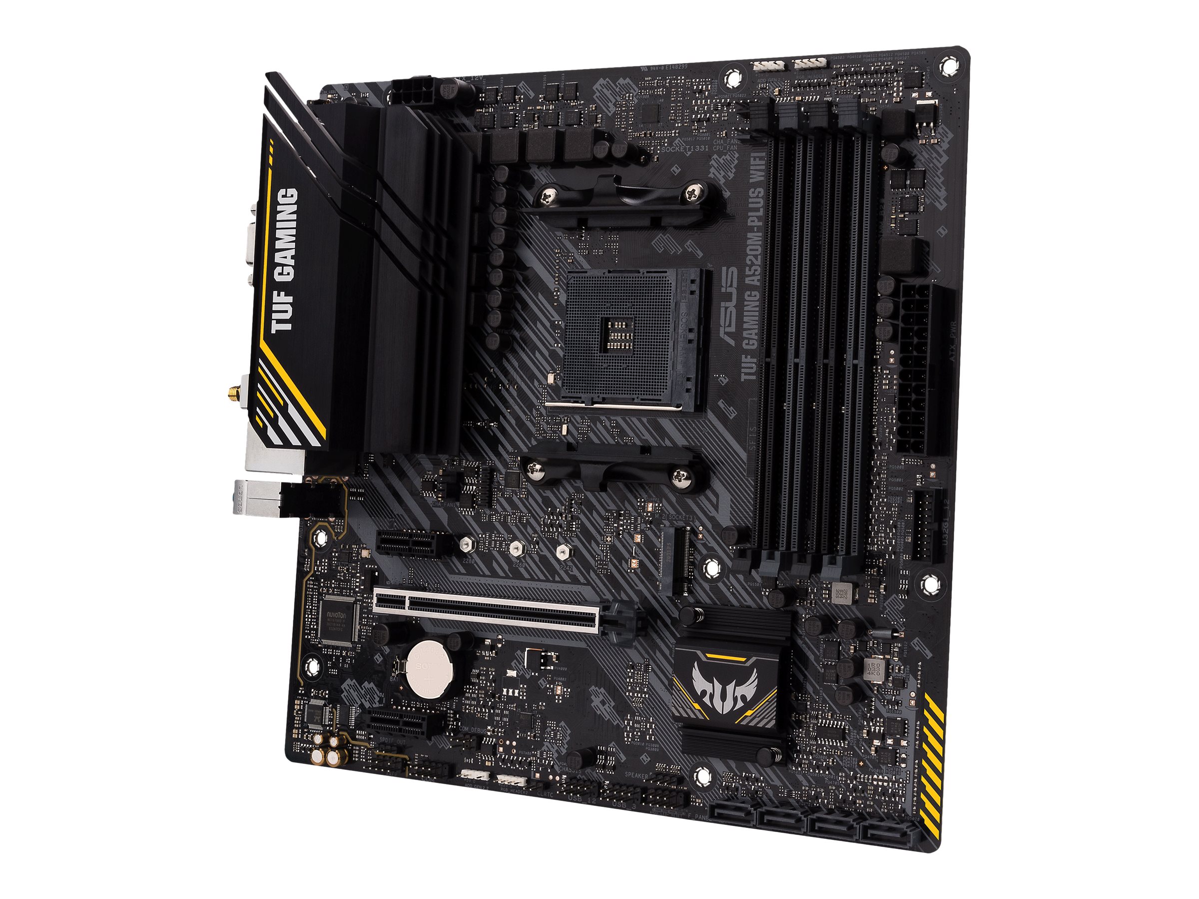 ASUS TUF GAMING A520M-PLUS WIFI - Motherboard - micro ATX - Socket AM4 - AMD A520 Chipsatz - USB 3.2 Gen 1 - Gigabit LAN, Wi-Fi, Bluetooth - Onboard-Grafik (CPU erforderlich)HD Audio (8-Kanal)