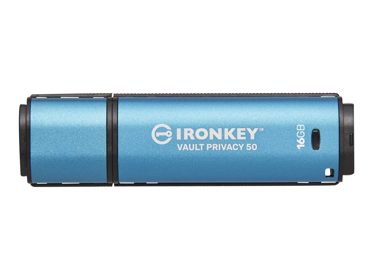 Kingston IronKey Vault Privacy 50 Series - USB-Flash-Laufwerkverschlüsselt - 16 GB - USB 3.2 Gen 1 - TAA-konform