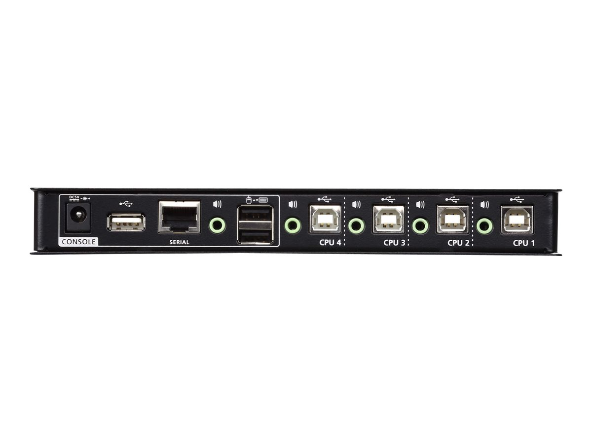 ATEN 4-Port USB Boundless KM Switch (Kabel enthalten), Schwarz4-Port USB Boundless KM Switch (Kabel enthalten)