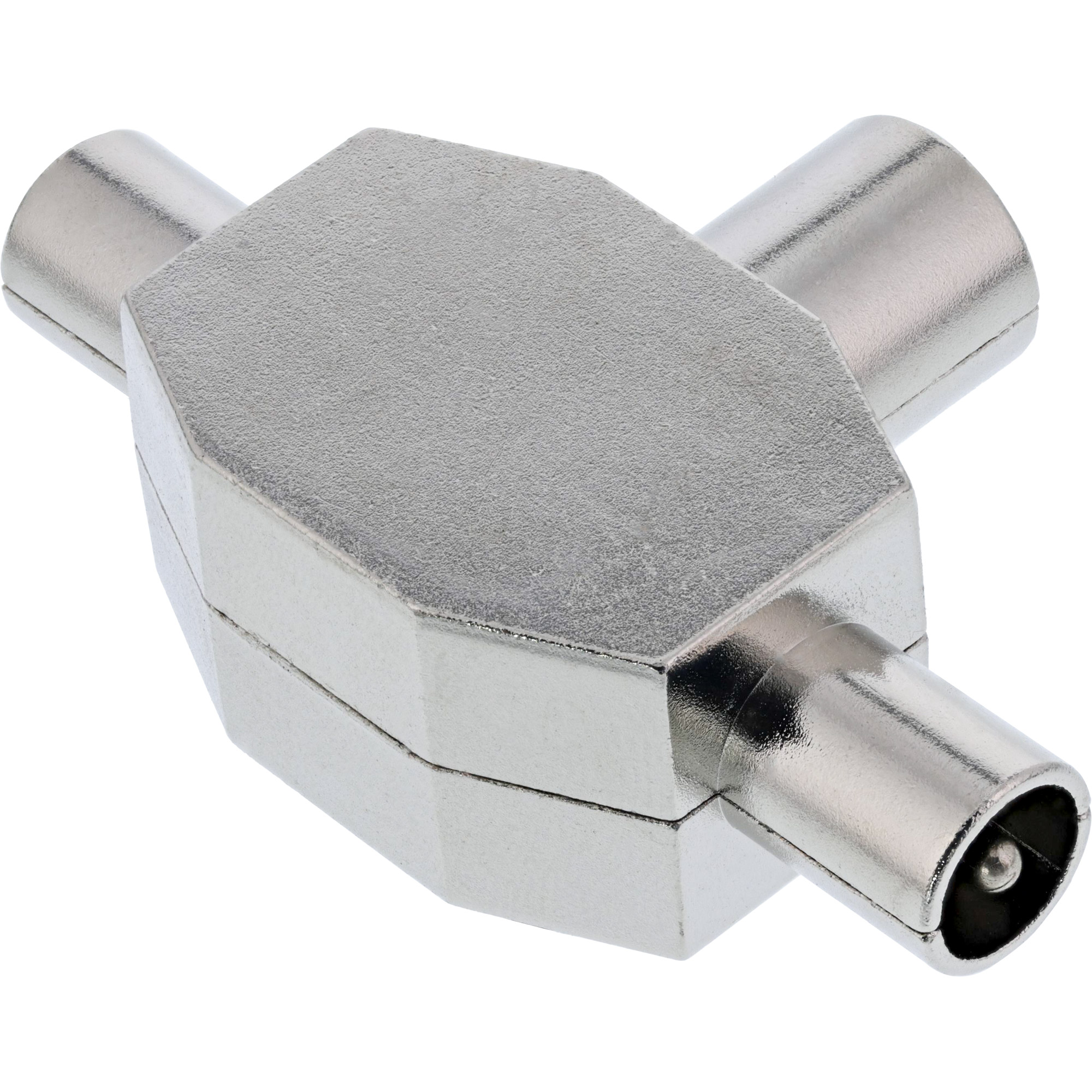 InLine Antenne T-Verteiler für TV - 1x Koax Buchse an 2x Koax SteckerV