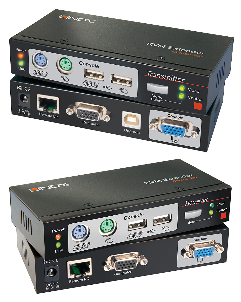 Lindy Cat.5 KVM Extender Combo 300 - KVM-ExtenderPS/2 - USB - bis zu 300 m