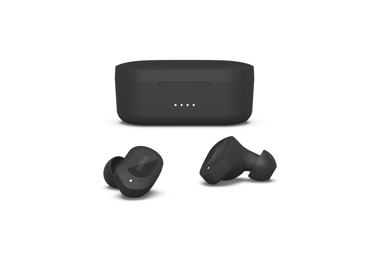 Belkin SoundForm Play - True Wireless-Kopfhörermit Mikrofon - im Ohr - Bluetooth - aktive Rauschunterdrückung - Midnight