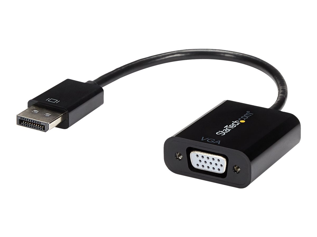 StarTech.com DP2VGA3 DisplayPort™ auf VGA Video Adapter / Konverter (1920x1200, DP auf VGA, Stecker/Buchse)Display-Adapter - DisplayPort (M) zu HD-15 (VGA) (W) - 10 cm - aktiv - Schwarz - für P/N: DK3