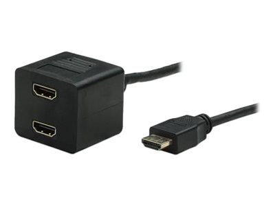 Techly Video Splitter Cable HDMI M to 2 x HDMIF - Video-/Audio-Splitter - 2 x HDMI - Desktop