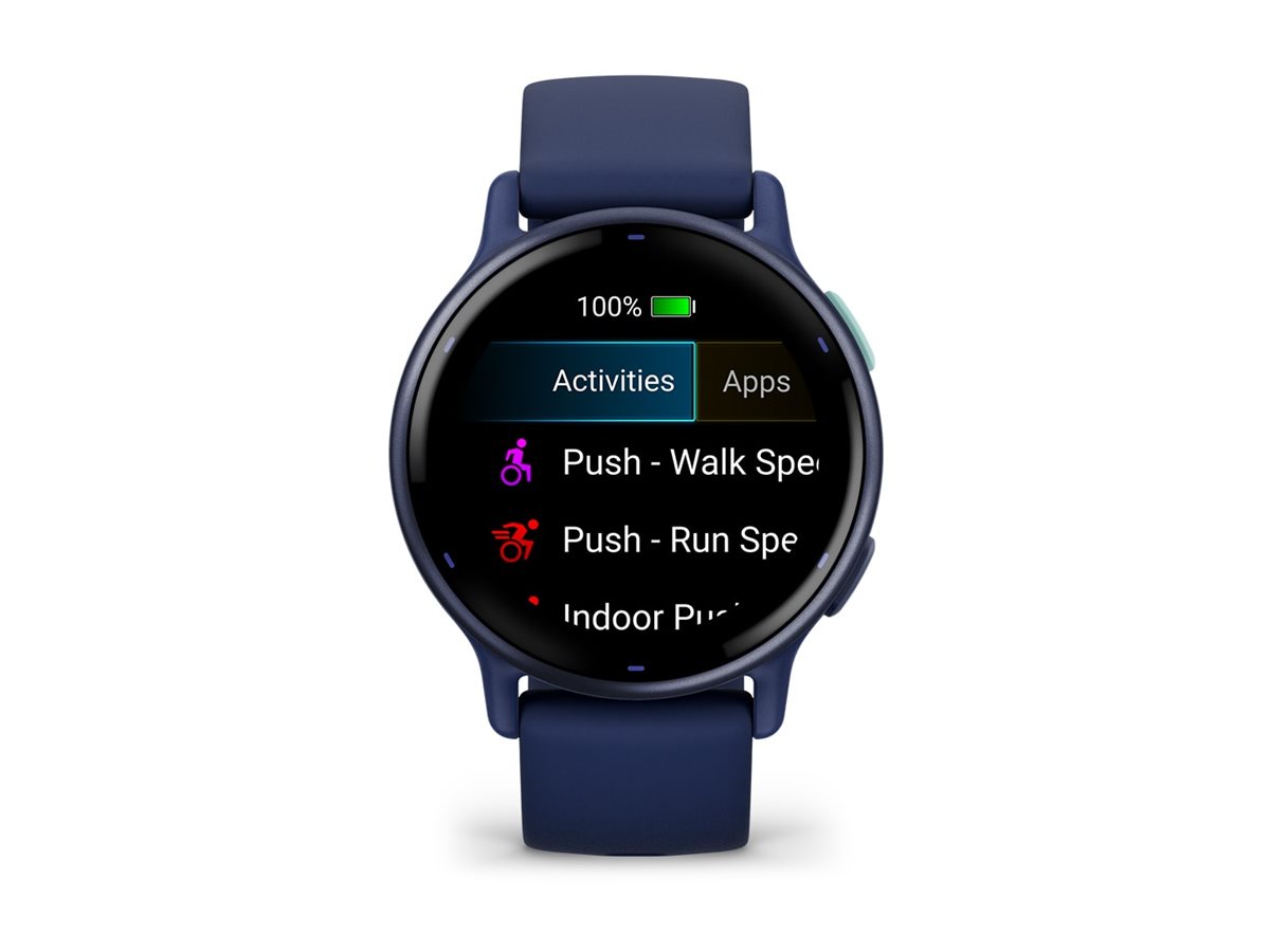 Garmin vívoactive 5 - Marineblau - intelligente Uhr mit Band - Silikon - Handgelenkgröße: 125-190 mm - Anzeige 3.04 cm (1.2")4 GB - Bluetooth - ANT+ - Wi-Fi - 26 g
