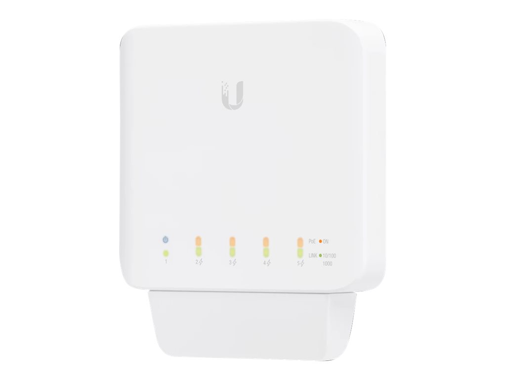 Ubiquiti UniFi Switch USW-FLEX - Switch - managed - 4 x 10/100/1000 (PoE)+ 1 x 10/100/1000 (PoE) - wandmontierbar - Stangenmontage - PoE (46 W)