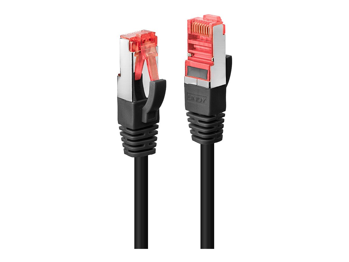 Lindy Patch-Kabel - RJ-45 (M) zu RJ-45 (M)7.5 m - SFTP - PiMF - CAT 6e - geformt - ohne Haken - Schwarz