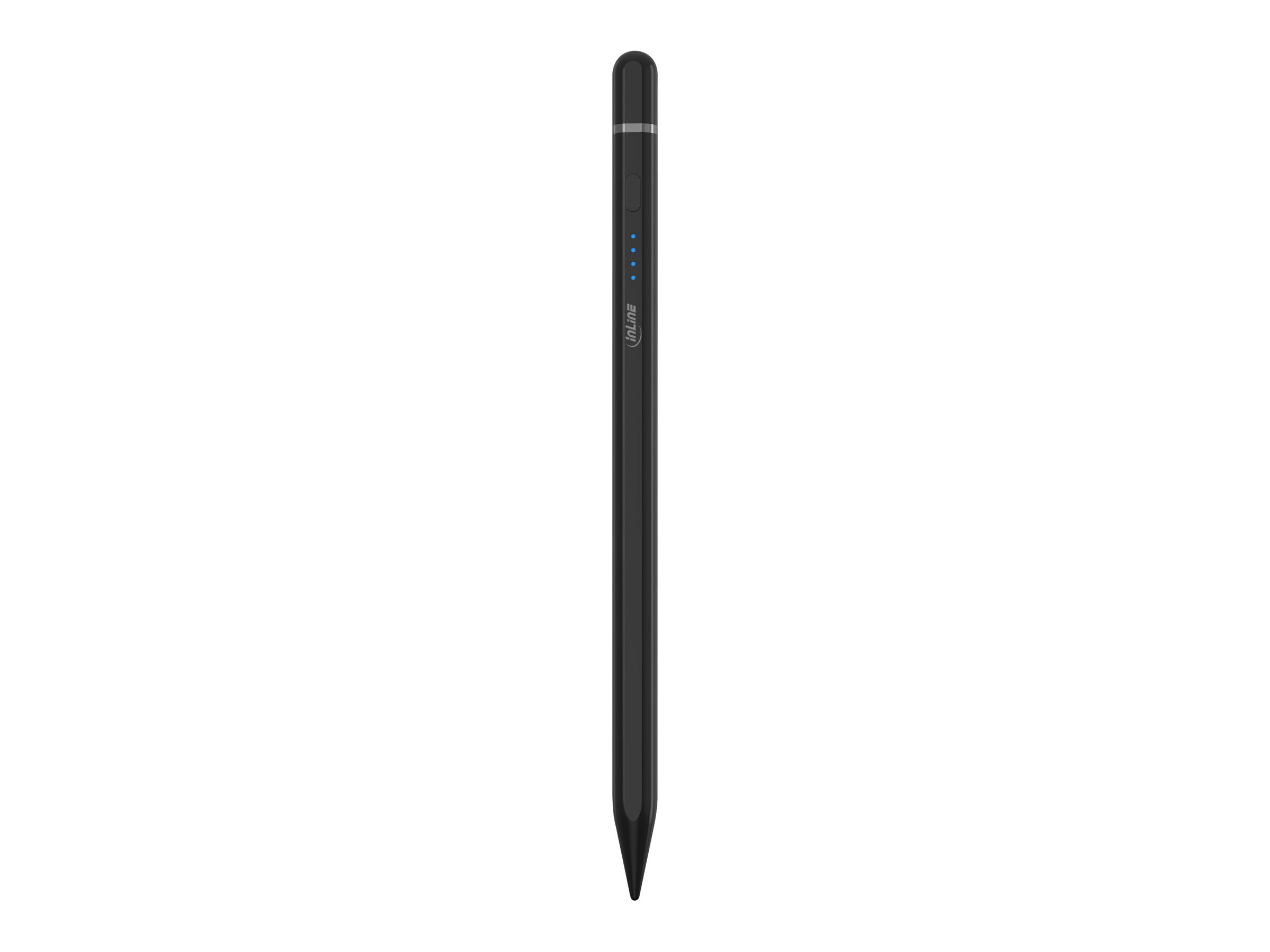 InLine Stylus - Tabletstift für Apple iPads - mit Akku - USB-C - schwarzHängebox