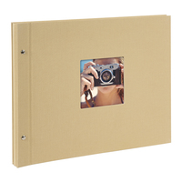 Goldbuch 28606, Beige, 40 Blätter, 10x15, Perfekte Verbindung, Leinen, WeißSchraubalbum Bella Vista - Beige - Schraubbindung - 39x31 cm - 40 Seiten - weiß - mit Pergamin - Leinen - erweiterbar