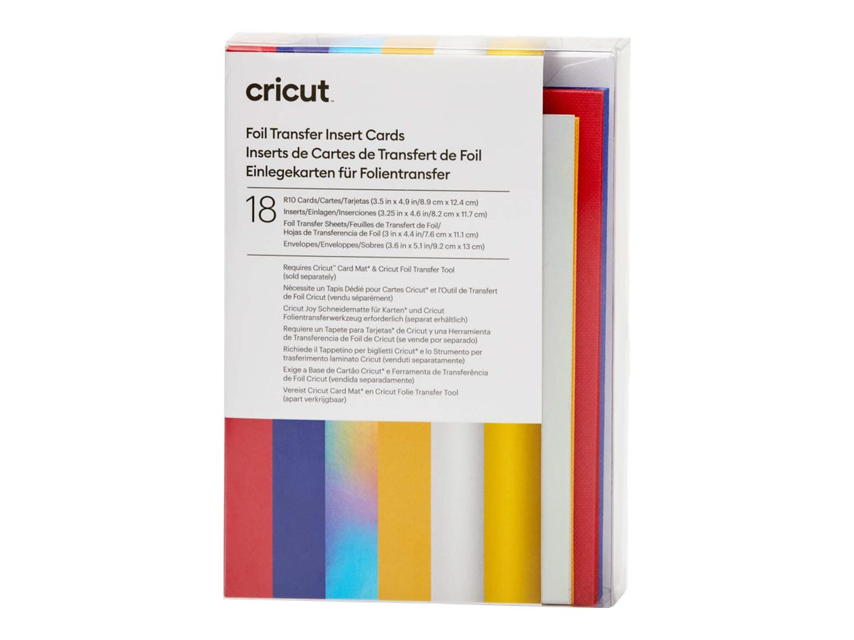 Cricut Celebration Sampler - FolientransferkitRot - Blau - Holographic Silver - Mais - Silber - Gold - weiß