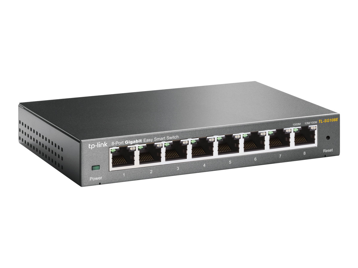 TP-LINK TL-SG108E, Managed, L2, Gigabit Ethernet (10/100/1000)8-Port-Gigabit-Managed Pro Switch