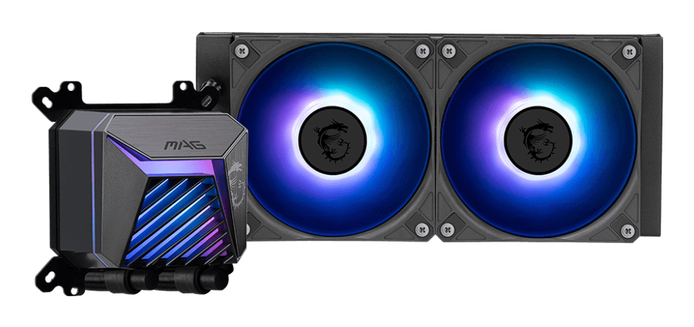 MSI MAG CORELIQUID A15 240, All-in-One-Flüssigkeitskühler, 12 cm, 500 RPM, 2500 RPM, SchwarzAM5 (Ryzen Zen4) - Intel Sockel 1700 (Core i) - Intel Sockel 1851 (Core Ultra 100&200) - 500 rpm - 5 V - 64,