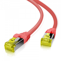 Helos ultra flex - Patch-Kabel - RJ-45 (M) zu RJ-45 (M)15 m - S/FTP - CAT 6a - halogenfrei - Rot