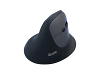 Equip Ergonomische kabellose Dual-Mode-Maus, wiederaufladbar, rechts, Vertikale Ausführung, Optisch, RF Wireless + Bluetooth, 1600 DPI, SchwarzErgonomische kabellose Dual-Mode-Maus - wiederaufladbar