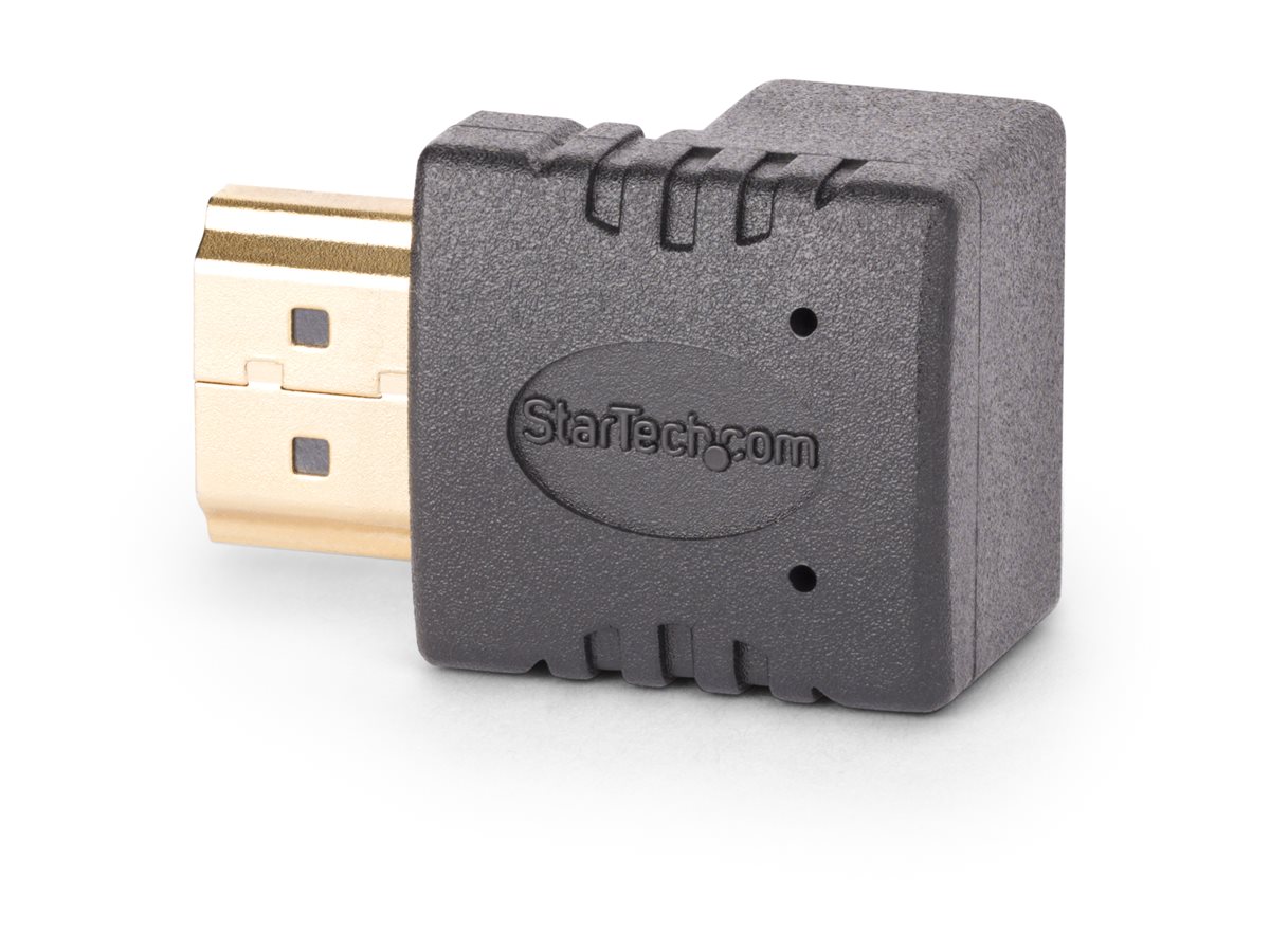 StarTech.com Startech Down Angle HDMI 2.0 Adapter, 90-DegreeHDMI Port Saver - M/F - High Speed - HDMI-Adapter - HDMI männlich zu HDMI weiblich nach oben angewinkelt - Schwarz - passiv - bidirektional