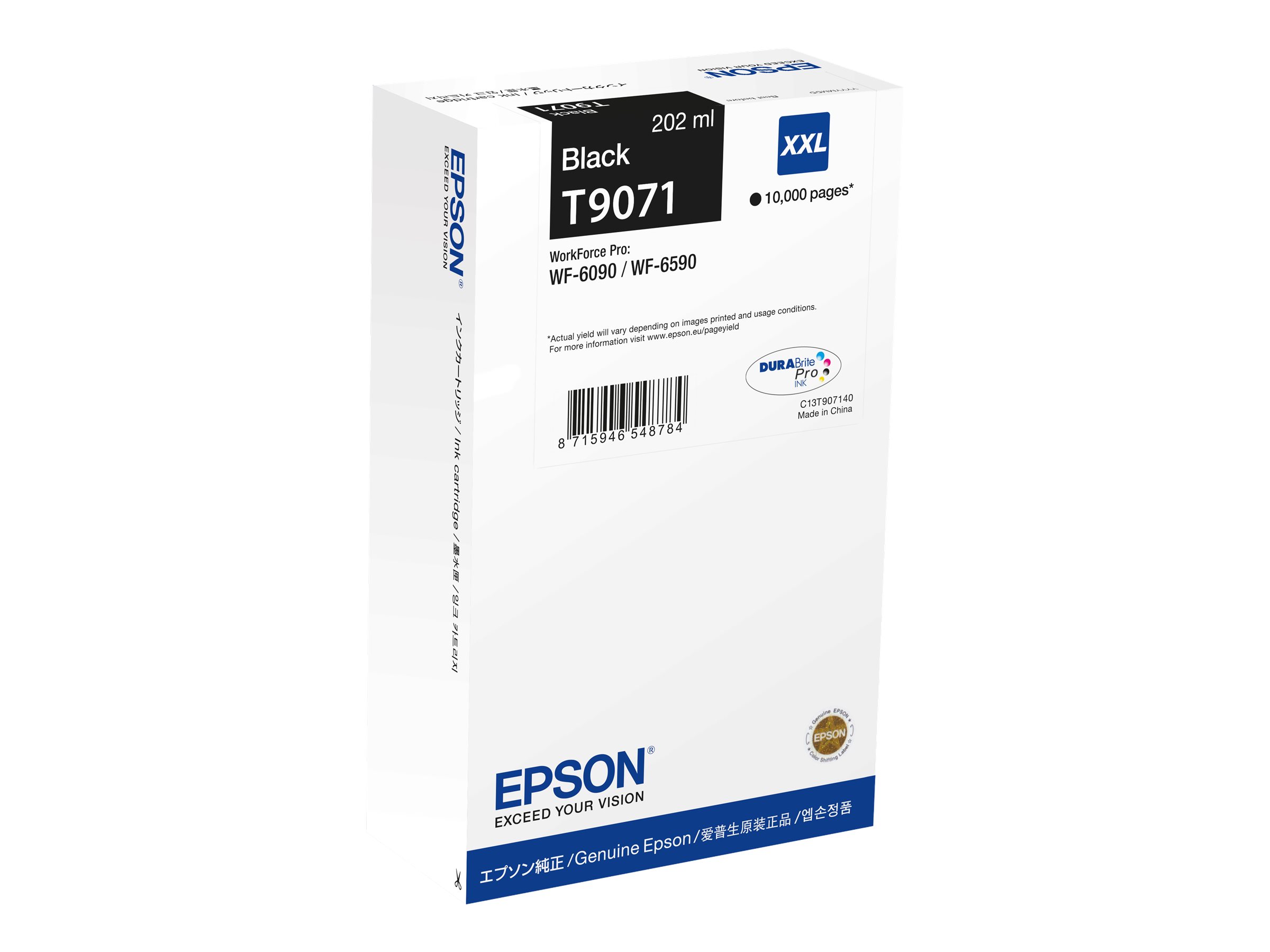 Epson T9071 - 202 ml - Größe XXL - Schwarzoriginal - Tintenpatrone - für WorkForce Pro WF-6090 - WF-6590