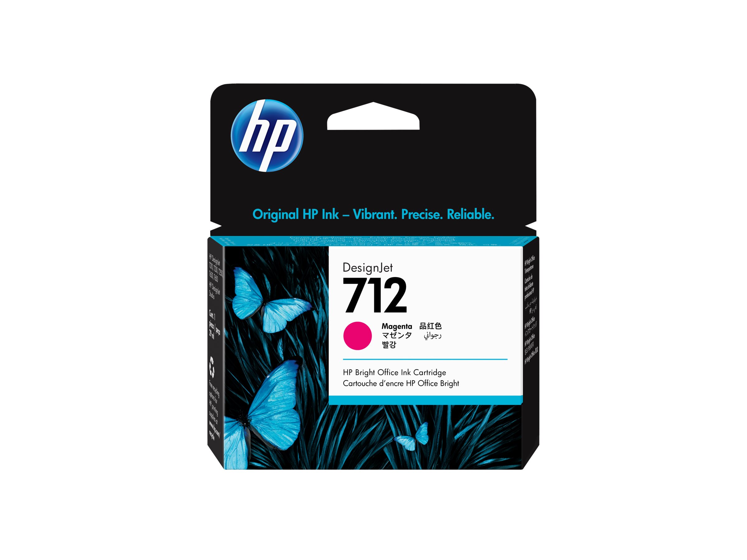 HP 712 - 29 ml - Magenta - original - DesignJetTintenpatrone - für DesignJet Studio - T210 - T230 - T250 - T630 - T650