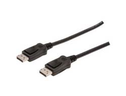 DIGITUS DisplayPort Anschlusskabel, 1mzu DisplayPort (M) - 1 m - geformt - Schwarz