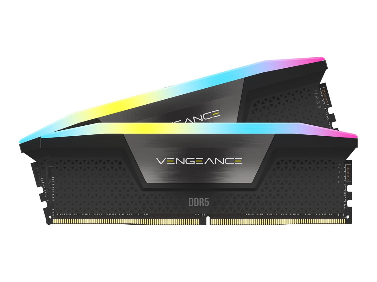 Corsair Vengeance RGB - DDR5 - Kit - 32 GB: 2x 16 GB - DIMM 288-PIN - 6000 MT/s / PC5-48000 - CL36 - Schwarz