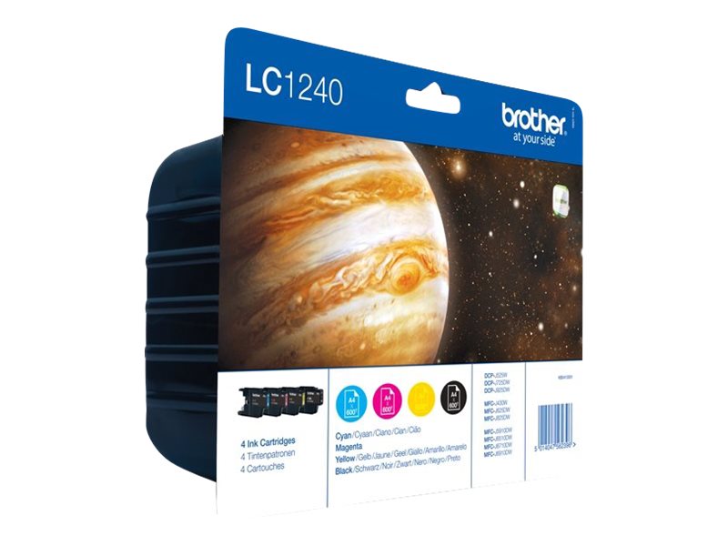 Brother LC1240 Value Pack - 4er-Pack - Schwarz Gelb - Cyan - Magenta - original - Blisterverpackung - Tintenpatrone - für Brother DCP-J525W - DCP-J725DW - DCP-J925DW