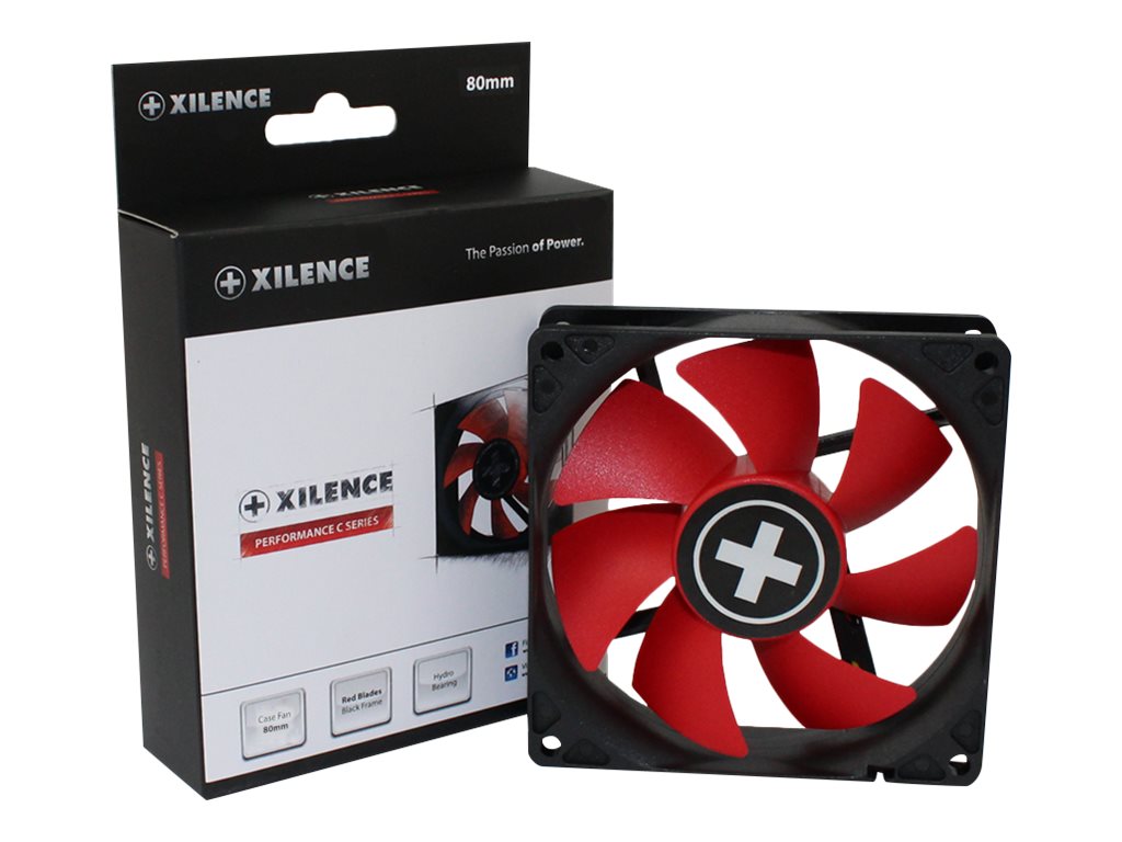 Xilence Performance C Series XPF80.R - Gehäuselüfter80 mm - Schwarz - Rot