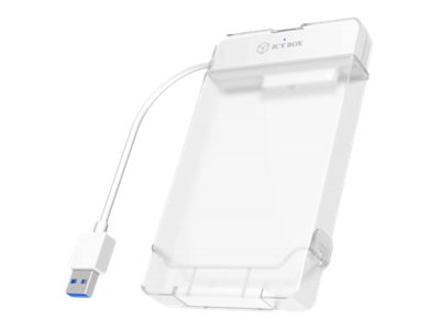 ICY BOX IB-AC703-C - Speichergehäuse mit Datenanzeige, Netzanzeige, EasySwap Mechanism - 2.5" (6.4 cm)SATA 6Gb/s - USB 3.0 - weiß