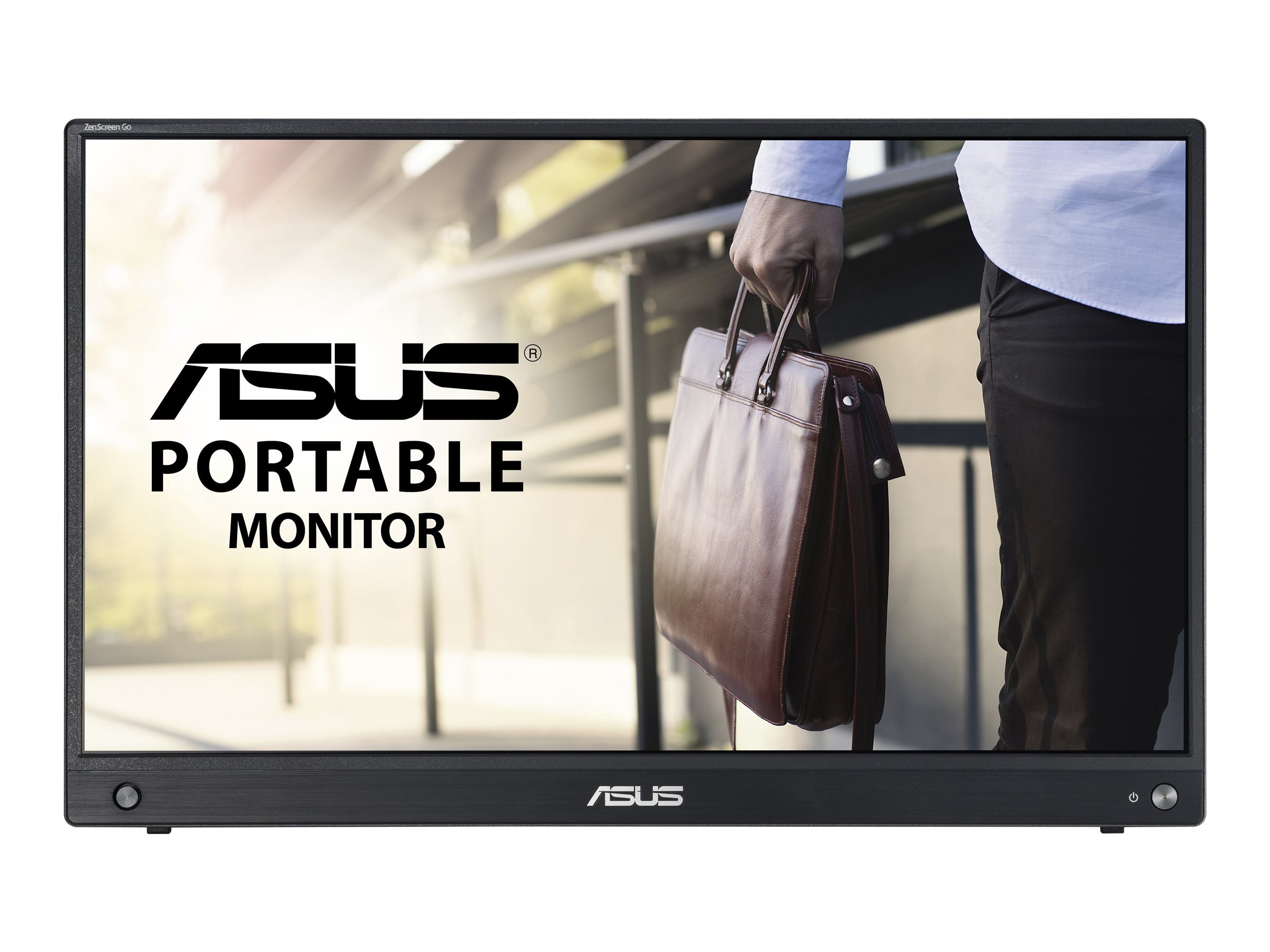 ASUS ZenScreen GO MB16AWP - LED-Monitor - 39.6 cm (15.6")tragbar - 1920 x 1080 Full HD (1080p) @ 60 Hz - IPS - 250 cd/m² - 1000:1 - 5 ms - Mini HDMI - USB-C - Lautsprecher - Gun Metal Black