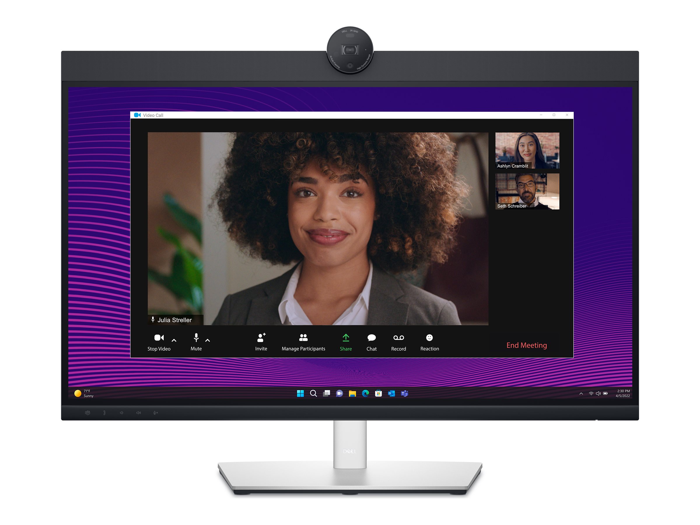Dell 27 Video Conferencing Monitor P2724DEB - LED-Monitor - 68.6 cm (27")2560 x 1440 QHD @ 60 Hz - IPS - 350 cd/m² - 1000:1 - 5 ms - HDMI - DisplayPort - USB-C - Lautsprecher - mit 3 Jahre eingeschrän
