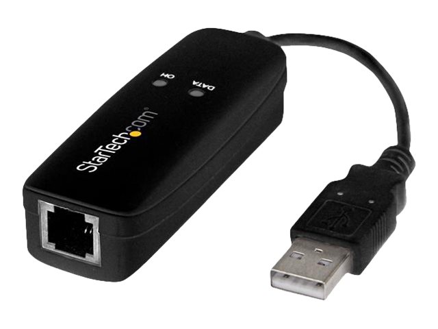 StarTech.com StarTech USB 2.0 Faxmodem - 56K Externes DialUp V.92 Modem/Dongle/Adapter - Computer/Laptop Faxmodem - USB auf Telefonbuchse - USB Datenmodem - Netzwerk Fax/CMR/POS (USB56KEMH2)Fax / Mode