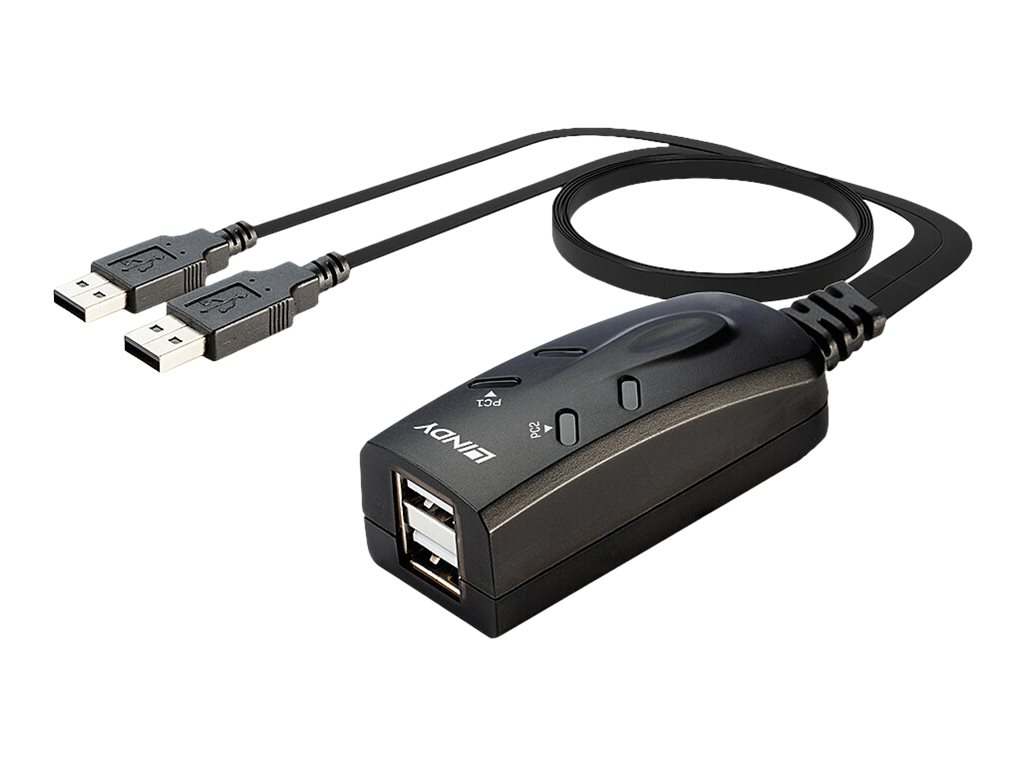 Lindy 2 Port USB KM Switch - Tastatur-/Mausschalter2 x USB - Desktop