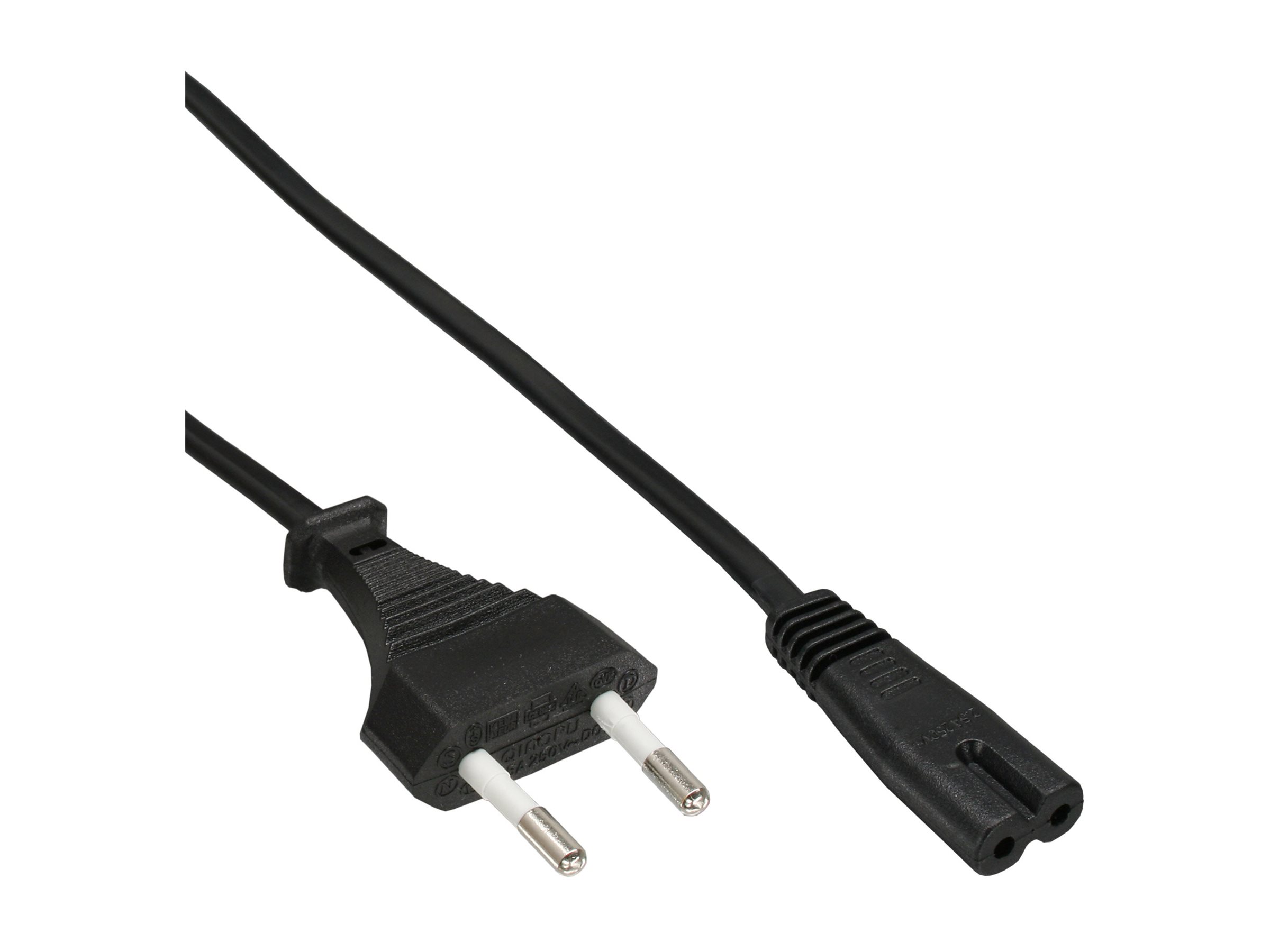 InLine Netzkabel - Netzstecker auf Euro 8 C7 Stecker - 0,30mIEC 60320 C7 - 30 cm - Schwarz