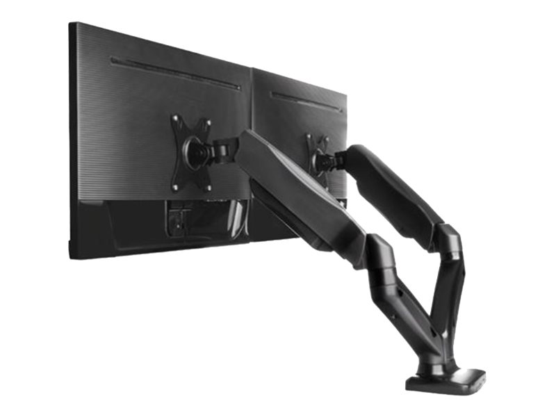 ICY BOX IB-MS304-T - Aufstellung (2 Gelenkarme, 2 VESA-Adapter, Tisch-Klemme, Befestigung für Kabeldurchgang) - für 2 LCD-Displays - Metall - Schwarz - Bildschirmgröße: up to 68 cm (bis zu 27 Zoll)Sch