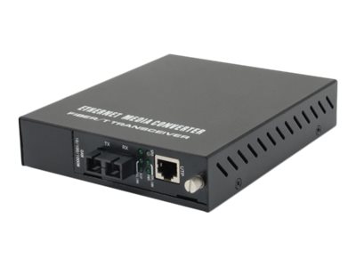 LevelOne GVM-1101 - Medienkonverter - 100Mb LAN10Base-T - 100Base-TX - 1000Base-T - 1000Base-X - RJ-45 / SC multi-mode - bis zu 500 m - 850 nm