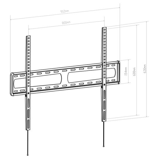 Hagor BL Fixed 800Wandhalterung starr - 46-65" - VESA max. 800x600 - max. Traglast 60 kg