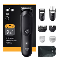 Braun AIO5540, Schwarz, 0,5 mm, 2,1 cm, Akku, 120 min, Integrierte Batterie90 min - 156 mm x 42 mm x 41 mm - 132 g