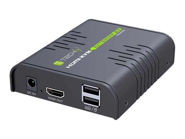 Techly 120m HDMI KVM EXTENDER over Network CableSender und Empfänger - KVM-/Audio-Extender - 1GbE - USB 2.0 - HDMI - 10Base-T - 100Base-TX - 1000Base-T - bis zu 120 m
