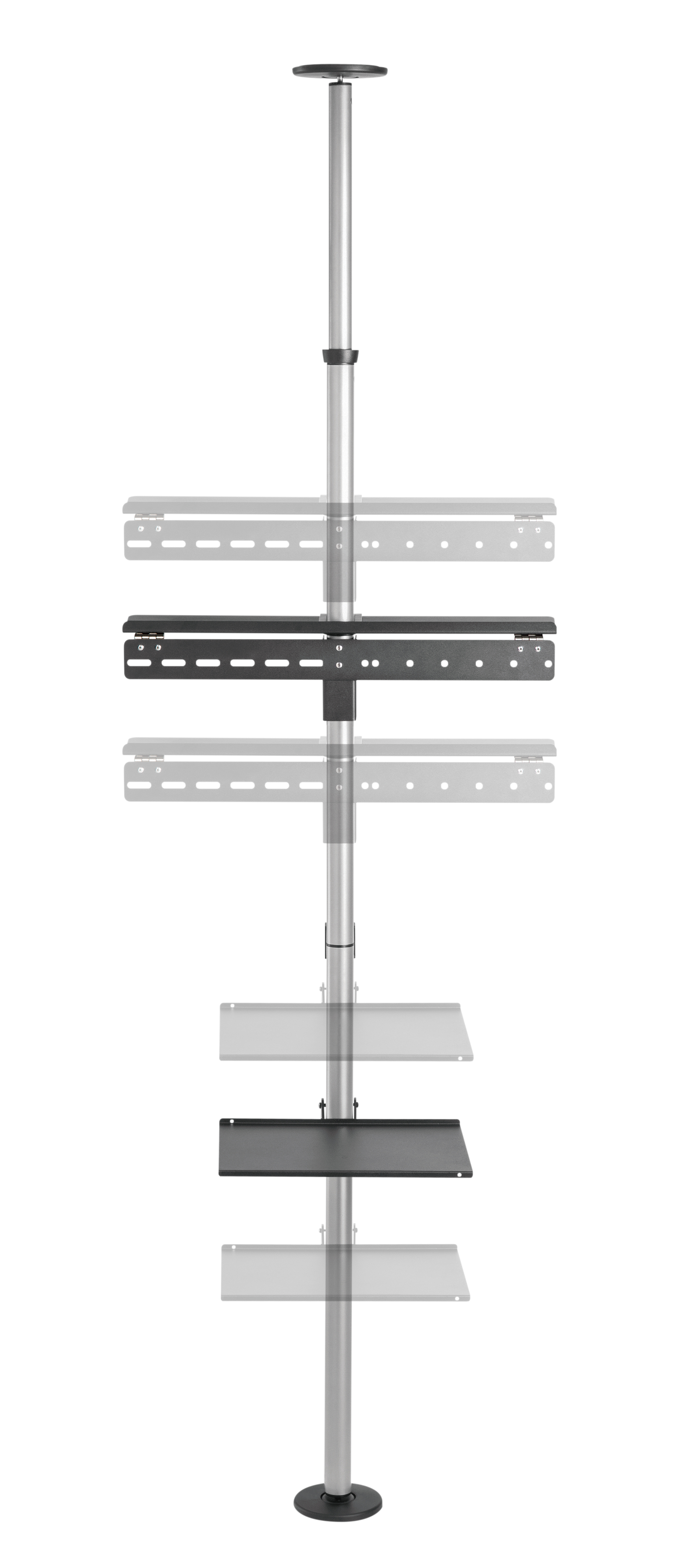 Equip Befestigungskit (equipment tray) - für LCD-Display / Curved LCD-Display - Silber - Bildschirmgröße: 94-177.8 cm (37"-70")Montageschnittstelle: 600 x 400 mm - Boden- bis Deckenmontage
