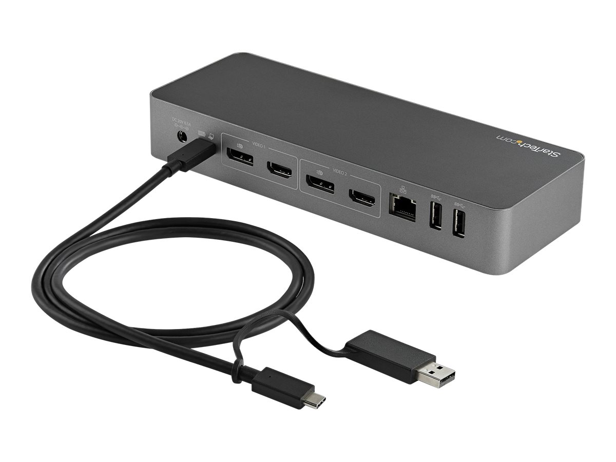 StarTech.com StarTech 1m USB-C Kabel mit USB-A Adapter Dongle - Hybrid 2-in-1 USB-C Kabel mit USB-A - USB-C auf USB-C (10Gbit/s - 100W PD)USB-A auf USB-C (5 Gbit/s) (USBCCADP) - USB-Kabel - USB-C (M)