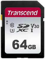 Transcend 300S - Flash-Speicherkarte - 64 GBVideo Class V10 / UHS-I U1 / Class10 - SDXC UHS-I