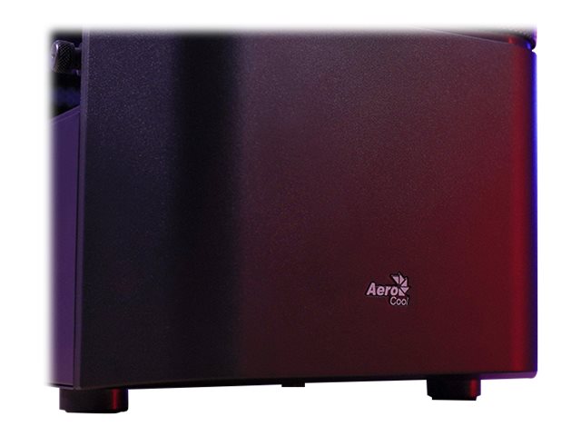 AEROCOOL ADVANCED TECHNOLOGIES AeroCool Quantum Mesh - Mid tower - ATX - Seitenteil mit Fenster (gehärtetes Glas)keine Spannungsversorgung (ATX) - Schwarz - USB/Audio