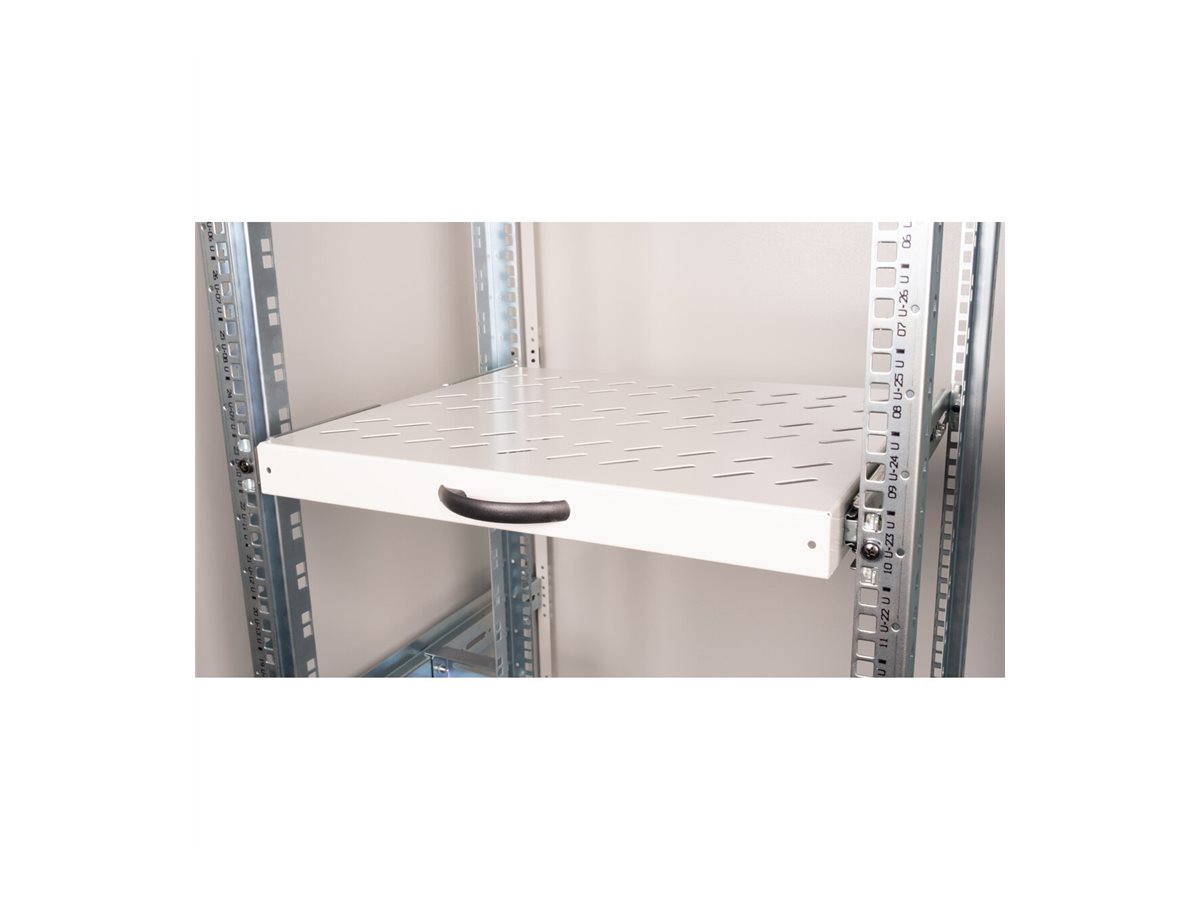 ROLINE Rack-Schieberegal - 350 mm tief, Tragfähigkeit 25 kg - RAL 7035, Hellgrau - 1U - 48.3 cm (19")für P/N: 26.21.0068 - 26.21.0083 - 26.21.0085 - 26.21.0087 - 26.21.0089 - 26.21.0091 - 26.21.0092