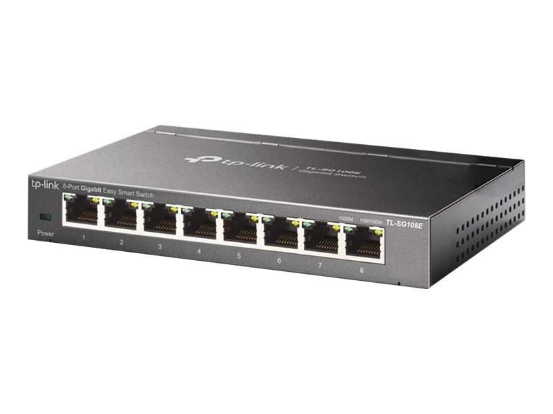 TP-LINK TL-SG108E, Managed, L2, Gigabit Ethernet (10/100/1000)8-Port-Gigabit-Managed Pro Switch