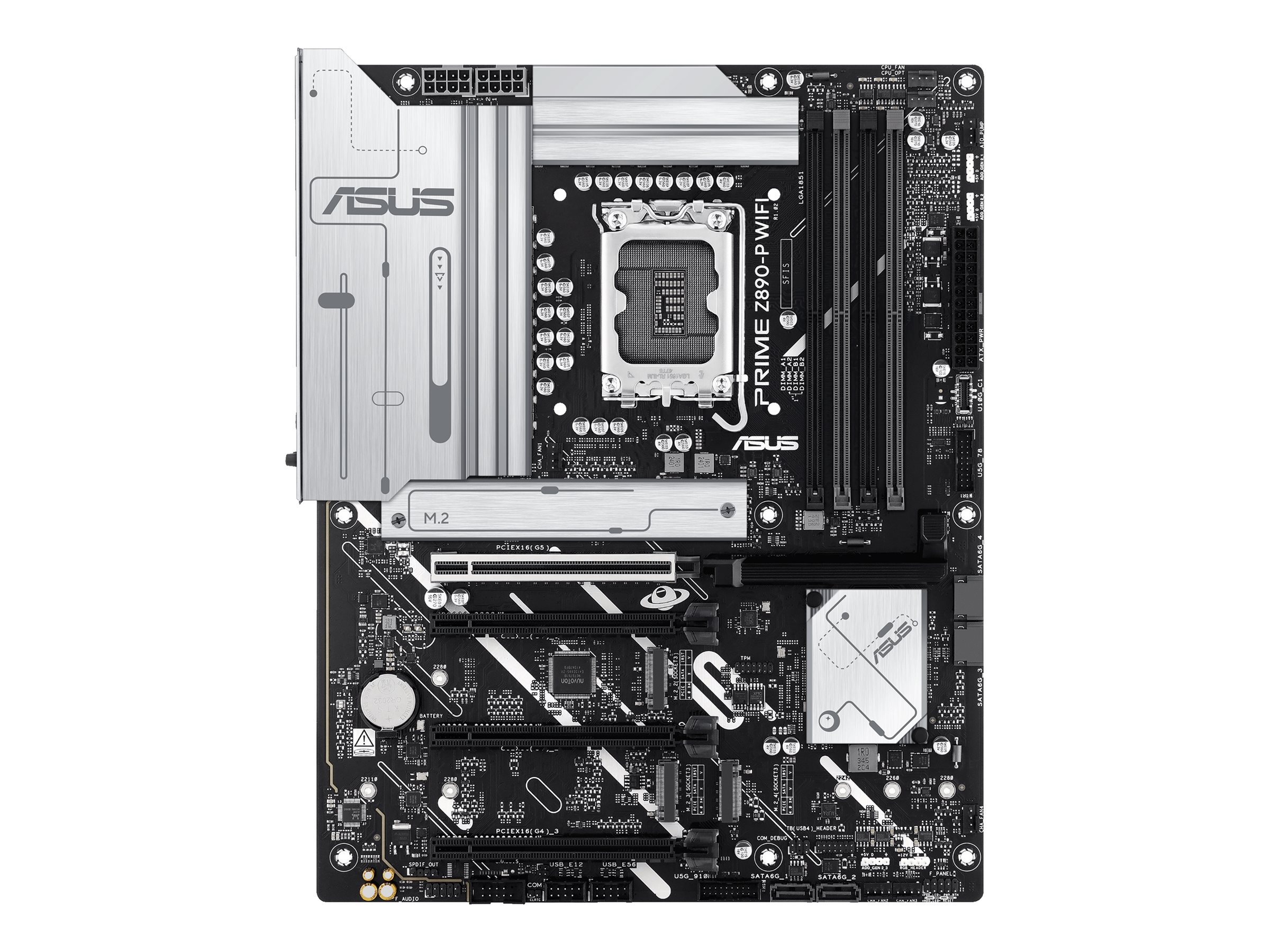 ASUS PRIME Z890-P WIFI - Motherboard - ATX - LGA1851 Sockel - Z890 Chipsatz - USB4, USB 3.2 Gen 2, USB 3.2 Gen 1, USB-C 3.2 Gen 1 - Wi-Fi 7, Bluetooth, 2.5 Gigabit LAN - Onboard-Grafik (CPU erforderli