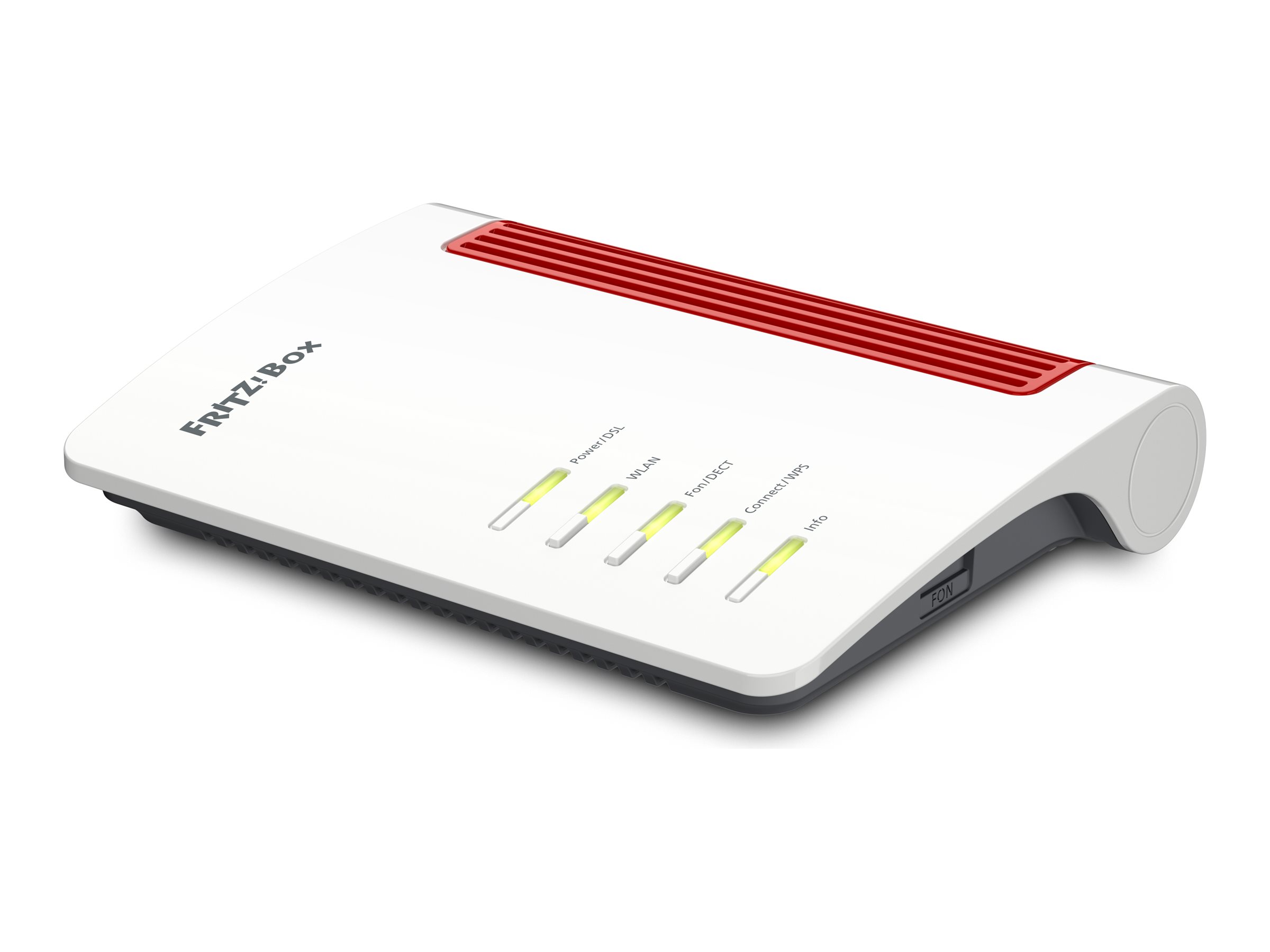 FRITZ! Box 7530 AX, Wi-Fi 6 (802.11ax), Dual-Band (2,4 GHz/5 GHz), Ethernet/LAN, ADSL, Grau, Rot, Weiß, Tabletop-RouterBox 7530 AX (Germany) - VDSL - ADSL line - DSL - Wi-Fi 6 - Mesh - 4x Gigabit Ethe
