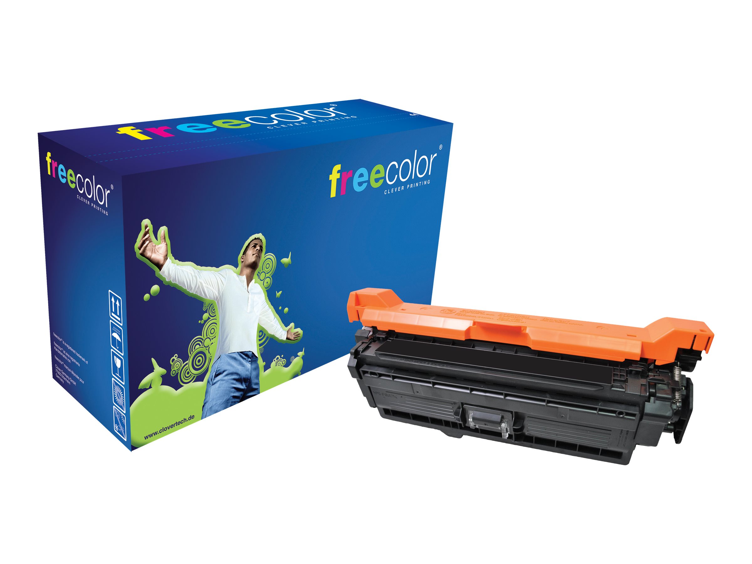 freecolor 230 g - Schwarz - kompatibel - Tonerpatrone (Alternative zu: HP 504X)für HP Color LaserJet CM3530 MFP - CM3530fs MFP - CP3525 - CP3525dn - CP3525n - CP3525x