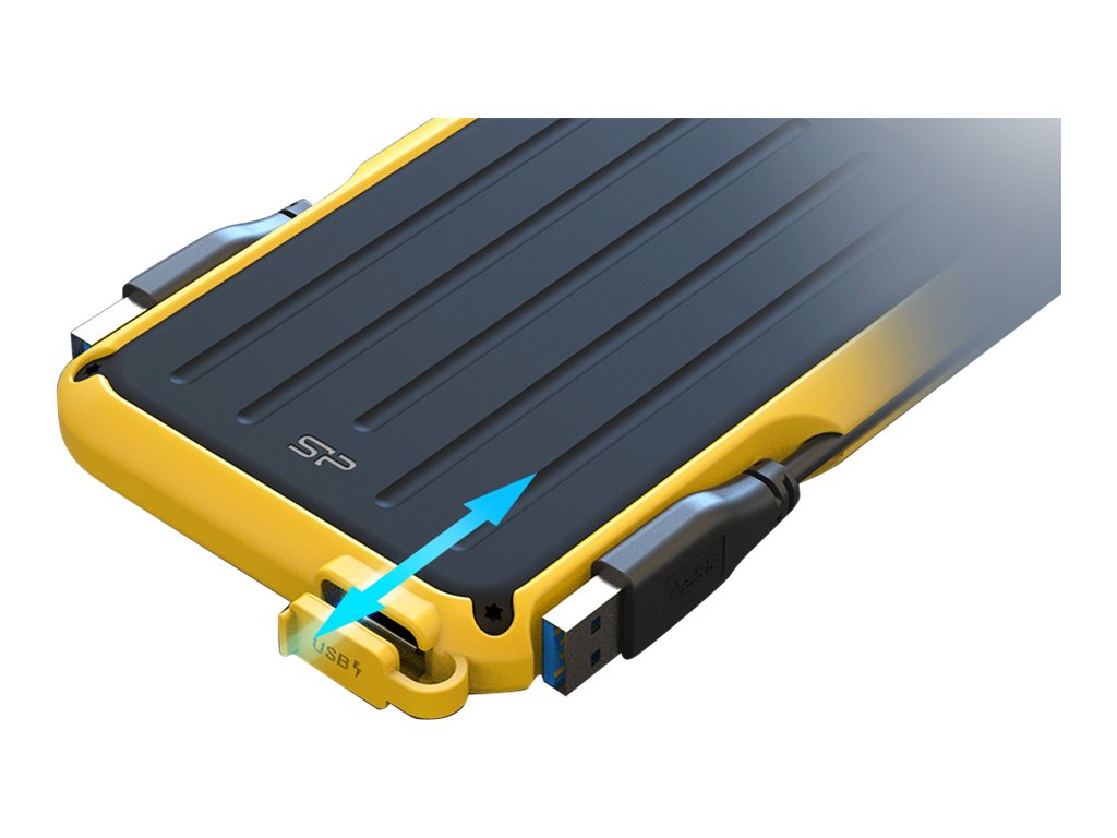 Silicon Power Armor A66 - Festplatte - 2 TB - extern (tragbar)USB 3.2 Gen 1 - Schwarz/Gelb